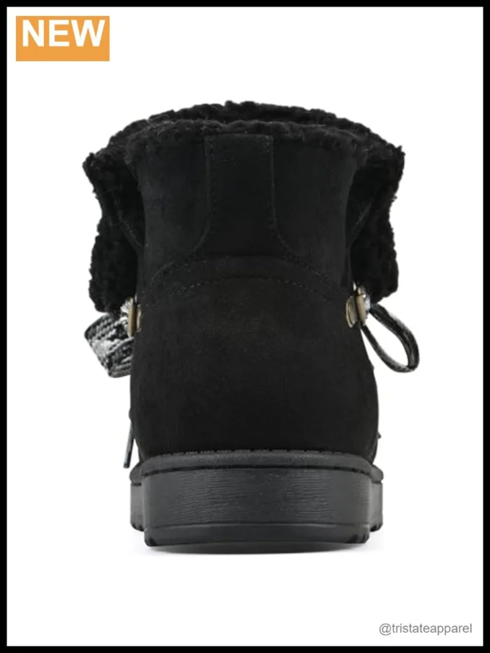 Faux Fur Lined Lace-up Ankle Booties Women's Comfortable Winter Boots